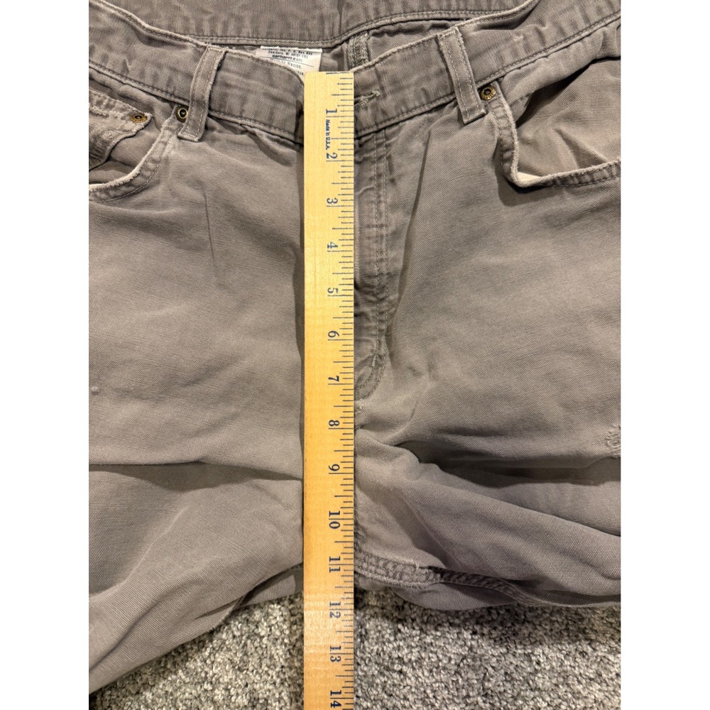 Carhartt Work Pant Men 36x32 Grey B159 Loose Fit Canvas Carpenter Distressed * - Picture 5 of 12